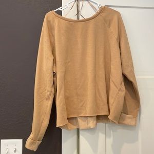 Lined crewneck sweatshirt